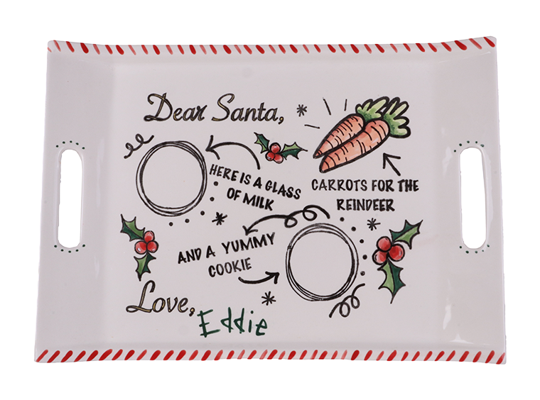 Santa Modern Serving Tray