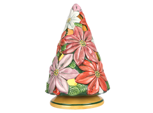 Lighted Poinsettia Tree