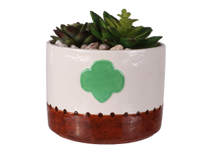 Girl Scout Trefoil Crock