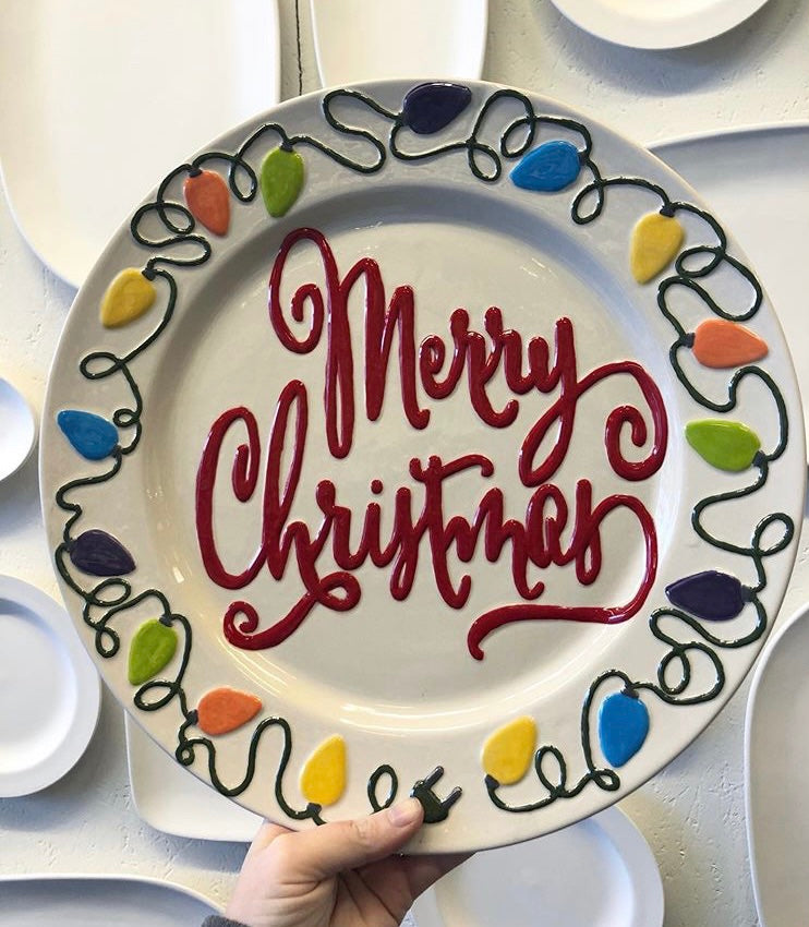 Christmas Lights Platter