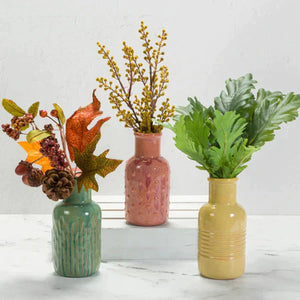 Textured bud vase-fluted