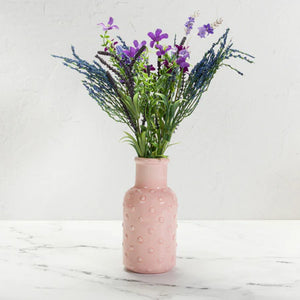 Textured bud vase-hobnail