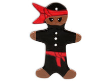 Load image into Gallery viewer, Ninja Gingerbread Man ornament
