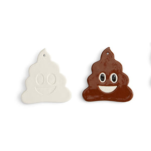 Poop emoji ornament