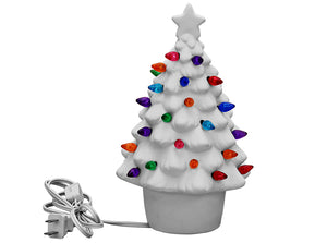 Small lighted Christmas tree